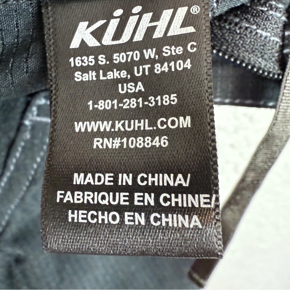 Kuhl Strattus Relaxed Leg Black Outdoor Pants 4 Reg Gorpcore Ribbed Straight - Picture 11 of 13